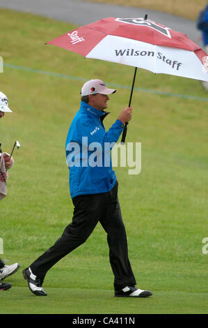 3 Giugno 2012 - Celtic Manor Resort - Newport - South Wales - REGNO UNITO : Paul Lawrie della Scozia alla ISP Handa Galles aprire il torneo di golf al Celtic Manor Resort. Foto Stock
