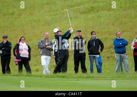 3 Giugno 2012 - Celtic Manor Resort - Newport - South Wales - REGNO UNITO : golfista irlandese Paul McGinley presso l'ISP Handa Galles aprire il torneo di golf al Celtic Manor Resort. Foto Stock