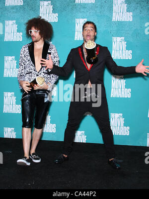 LMFAO MTV Movie Awards 2012. PRESSROOM LOS ANGELES CALIFORNIA USA 03 Giugno 2012 Foto Stock