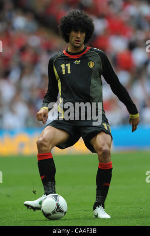 MAROUANE FELLAINI Belgio lo stadio di Wembley a Londra Inghilterra 02 Giugno 2012 Foto Stock