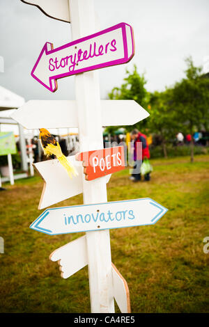 Il Telegraph Hay Festival, ora che lo celebra il venticinquesimo anno 7 Giugno 2012 Foto Stock