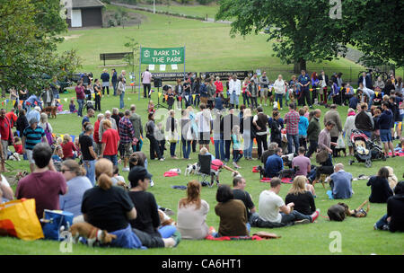 Brighton Regno Unito 17 Giugno 2012 - La Corteccia Nel Parco dog show evento in Queens Park Brighton oggi Foto Stock