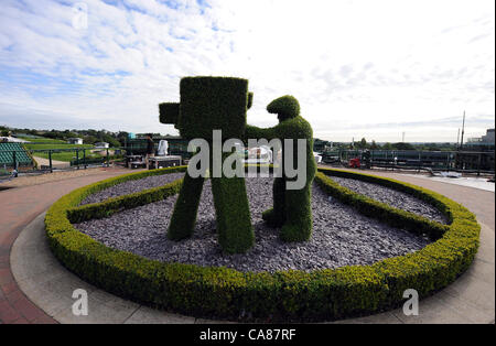 Il cameraman TV DISPLAY TOP DI BR i campionati di Wimbledon 20 All England Tennis Club Wimbledon Londra Inghilterra 26 Giugno 20 Foto Stock