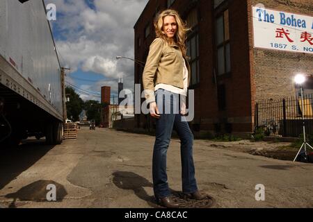 Liza Echeverría pone in Chicago, Settembre 30, 2008. Per i capelli e per la cosmesi by Danielle Dettore Foto Stock