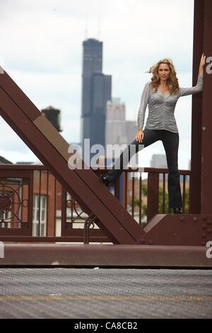 Liza Echeverría pone in Chicago, Settembre 30, 2008. Per i capelli e per la cosmesi by Danielle Dettore Foto Stock