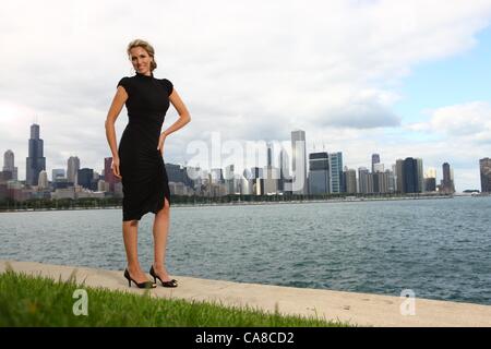 Liza Echeverría pone in Chicago, Settembre 30, 2008. Per i capelli e per la cosmesi by Danielle Dettore Foto Stock