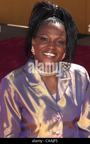 Agosto 23, 2003; Los Angeles, CA, Stati Uniti d'America; Peformer ANGELA SPIVEY presso la nona edizione del 'Soul treno Lady Soul Awards" tenutasi presso la Pasadena Civic Auditorium. Foto Stock