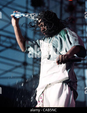 Maggio 1, 2004; Atlanta, GA, NC, Stati Uniti d'America; musicista Wyclef Jean esegue al 2004 Music Midtown Festival si trova in Atlanta. Credito: Foto di Jason Moore (©) Copyright 2004 da Jason Moore Foto Stock