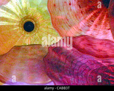 Giu 03, 2004; Los Angeles, CA, Stati Uniti d'America; Abstract fiori di vetro.