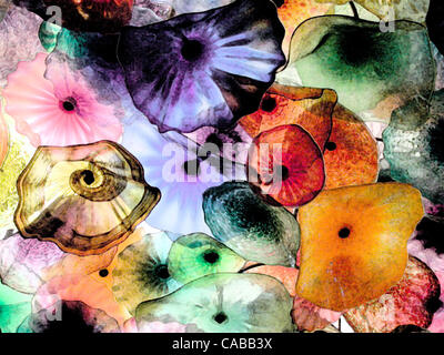 Giu 03, 2004; Los Angeles, CA, Stati Uniti d'America; Abstract fiori di vetro.