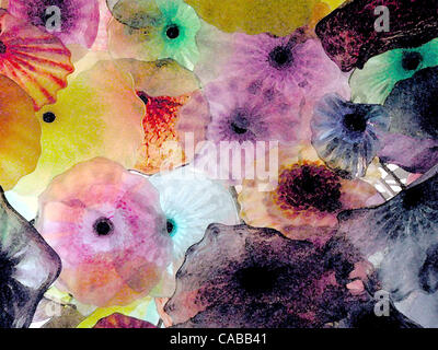 Giu 03, 2004; Los Angeles, CA, Stati Uniti d'America; Abstract fiori di vetro.