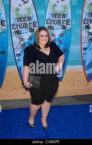 Agosto 08, 2010 - Hollywood, California, Stati Uniti - Nikki Blonsky durante il 2010 Teen Choice Awards, arrivi presso l'Anfiteatro Gibson, 8 agosto 2010 a Los Angeles. K66089MGE.(Immagine di credito: Â© Michael Germana Globo/foto/ZUMApress.com) Foto Stock