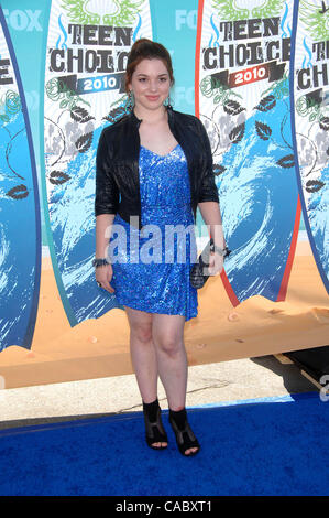 Agosto 08, 2010 - Hollywood, California, Stati Uniti - Jennifer Stone durante il 2010 Teen Choice Awards, arrivi presso l'Anfiteatro Gibson, 8 agosto 2010 a Los Angeles. K66089MGE.(Immagine di credito: Â© Michael Germana Globo/foto/ZUMApress.com) Foto Stock