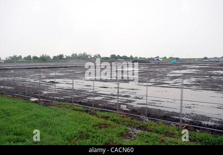 Giugno 22, 2010 - Venezia, Louisiana, Stati Uniti - Un campo è preparato a casa almeno 2000 lavoratori temporanei al di fuori Venezia, Louisiana, STATI UNITI D'AMERICA 22 giugno 2010. Poiché la massiccia BP Golfo del Messico fuoriuscite di olio, una popolazione normalmente sonnolenta cittadina ha più che triplicato secondo lo sceriffo è capo operati Foto Stock