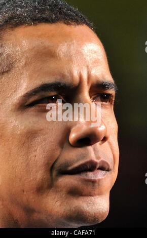 Febbraio 25, 2008 - Beavercreek, Ohio, Stati Uniti - Illinois il senatore democratico Barack Obama ha parlato prima di un pranzo folla di circa 10.000 presso Wright State University. (Credito immagine: Foto Stock