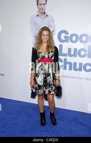 Sett. 19, 2007 - Hollywood, California, Stati Uniti - Sasha Pieterse durante la premiere del nuovo film da Lionsgate BUONA FORTUNA CHUCK, tenutasi al Mann il Teatro Nazionale, il 19 settembre 2007 a Los Angeles. - 2007.K54731MGE(Immagine di credito: Â© Michael Germana Globo/foto/ZUMAPRESS.com) Foto Stock