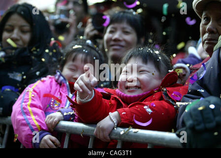 Anno Nuovo Cinese Parade celebrazione commemorativa dell'anno del ratto lungo Mott St in Chinatown oggi il 10 febbraio, 2008 a New York City. Photo credit: Mariela Lombard/ ZUMA premere. Foto Stock