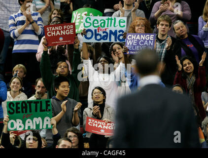 Barack Obama ha spazzato presidenziale democratico concorsi in tre stati di sabato, colpendo gli ultimi colpi in un ematoma avanti e indietro la battaglia con Hillary Clinton per la nomina del partito. Obama cruised alle vittorie decisive in Louisiana, Nebraska e Washington per acquisire lo slancio in un deadlock, stato Foto Stock