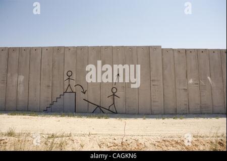 Feb 01, 2008 - Gerusalemme, Israele - palestinesi dipinto sulla parete di separazione. (Credito Immagine: © Ira Lippke/ZUMA Press) Foto Stock