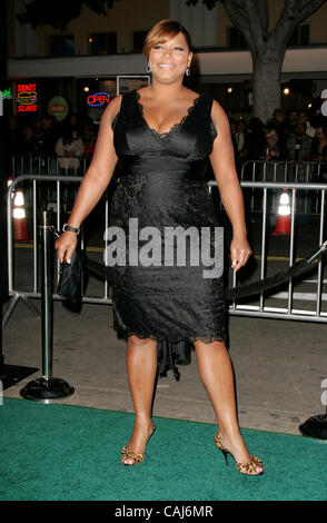 Jan 09, 2008 - Westwood, California, Stati Uniti d'America - attrice Queen Latifah che arrivano al 'Mannuncio denaro' Los Angeles tenutosi al Mann Village Theatre. (Credito immagine: Foto Stock