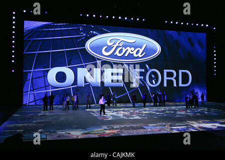 Gen. 10, 2011 - Detroit, Michigan, Stati Uniti d'America. Ford premere evento. Il 2011 North American International Auto Show (NAIAS) prende il via con la loro stampa evento al centro di Cobo. (Credito Immagine: © Scellino Gene/ZUMAPRESS.com) Foto Stock