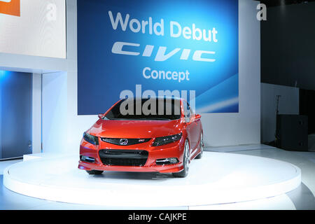 Gen. 10, 2011 - Detroit, Michigan, Stati Uniti d'America. La Honda Civic concept car. Il 2011 North American International Auto Show (NAIAS) prende il via con la loro stampa evento al centro di Cobo. (Credito Immagine: © Scellino Gene/ZUMAPRESS.com) Foto Stock