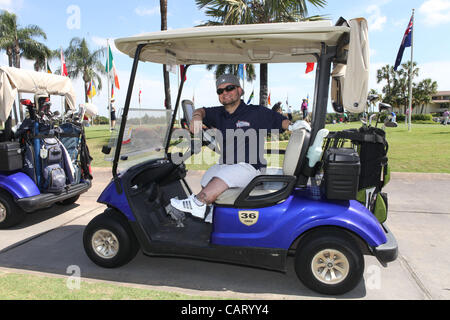 Hornswoggle della WWE partecipa alla carità di WWE Pro-Am torneo di golf al Doral Country Club a Miami, FL. Foto Stock