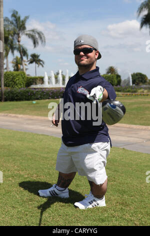 Hornswoggle della WWE partecipa alla carità di WWE Pro-Am torneo di golf al Doral Country Club a Miami, FL. Foto Stock