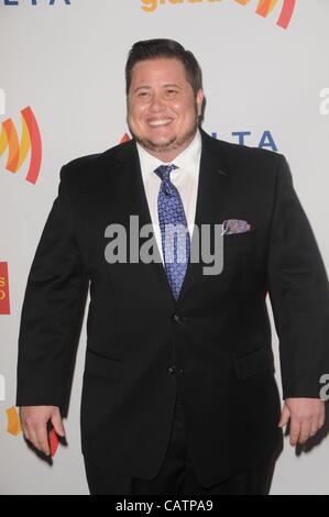 Chaz Bono presso gli arrivi per il XXIII Incontro annuale GLAAD Media Awards, Westin Bonaventure Hotel di Los Angeles, CA il 21 aprile 2012. Foto di: Dee Cercone/Everett Collection Foto Stock