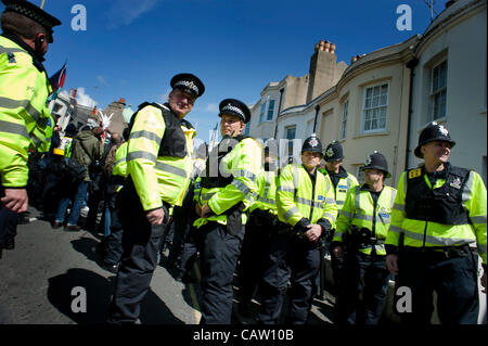 La Difesa inglese Campionato del marzo per l'Inghilterra, in Brighton. Foto Stock