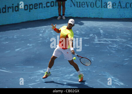 11 maggio 2012 - Madrid, Spagna - 11.05.2012 Madrid, Spagna. Fernando Verdasco in azione contro Tomas BERDYCH durante il quarto di finale unica, ATP Masters Madrid torneo di tennis. (Credito Immagine: © Michael Cullen/ZUMAPRESS.com) Foto Stock