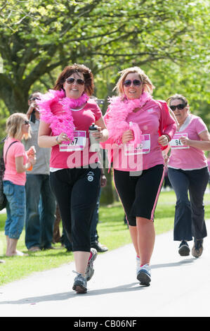 Domenica 13 maggio 2012, Aberystwyth Wales UK: oltre 1600 le donne e le ragazze da 3 a 83 anni di età di tutto il Galles centrale e corse a piedi Foto Stock