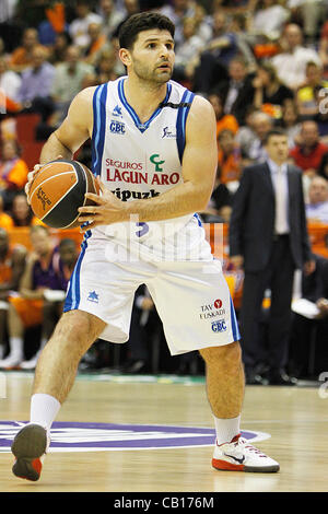 Liga ACB, Playoffs 2012 - 1/4 finals - Valencia Basket Club vs. Lagun Aro GBC - Font de Sant Lluis, Valencia - Spagna - Foto Stock