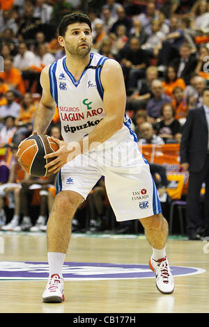 Liga ACB, Playoffs 2012 - 1/4 finals - Valencia Basket Club vs. Lagun Aro GBC - Font de Sant Lluis, Valencia - Spagna - Foto Stock