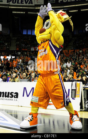 Liga ACB, Playoffs 2012 - 1/4 finals - Valencia Basket Club vs. Lagun Aro GBC - Font de Sant Lluis, Valencia - Spagna - Foto Stock