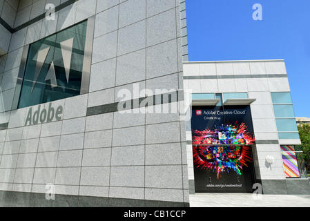 La sede centrale di Adobe Incorporated (ADBE) a Silicon Valley, San Jose, CALIFORNIA Foto Stock