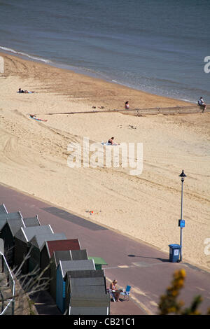 Bournemouth, Regno Unito martedì 22 maggio 2012. rendendo la maggior parte del tempo caldo come le temperature vanno in venti a Bournemouth Beach, Dorset, Regno Unito Foto Stock