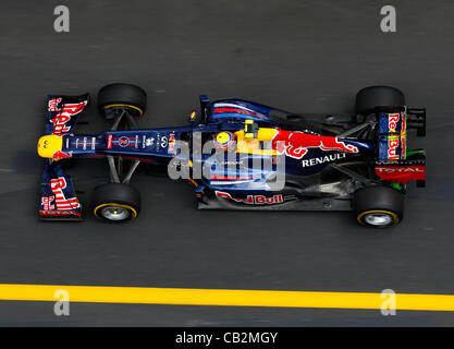 25.05.2012. Monte Carlo, Monaco. Motorsports: FIA Formula One World Championship 2012, il Grand Prix di Monaco, #2 Mark Webber (AUS, Red Bull Racing), Foto Stock