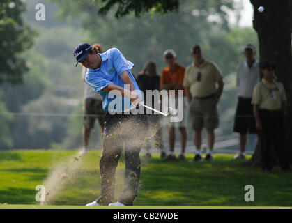 25 maggio 2012 - Fort Worth, Texas, Stati Uniti d'America - 25 maggio 2012. Ft. Vale la pena, Tx. Stati Uniti d'America. Jason Dufner durante il secondo giro del Crowne Plaza Invitational a Colonial venerdì. (Credito Immagine: © Ralph Lauer/ZUMAPRESS.com) Foto Stock