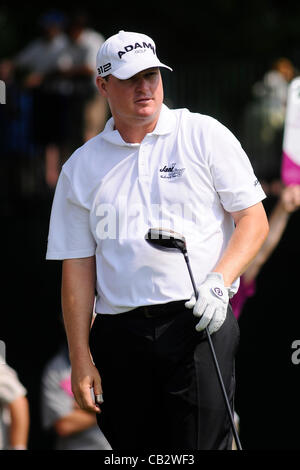 25 maggio 2012 - Fort Worth, Texas, Stati Uniti d'America - 25 maggio 2012. Ft. Vale la pena, Tx. Stati Uniti d'America. Chad Campbell durante il secondo giro del Crowne Plaza Invitational a Colonial venerdì. (Credito Immagine: © Ralph Lauer/ZUMAPRESS.com) Foto Stock