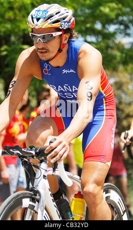 ITU Triathlon World Series MAdrid - Campeonato del mundo de triatlon ; gli uomini serie Elite Test - 27/05/2012 - Ivan Raña Foto Stock