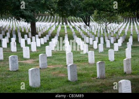Al Cimitero Nazionale di Arlington a Washington DC, Stati Uniti d'America Foto Stock