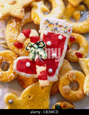 Babbo Natale biscotti al burro Foto Stock