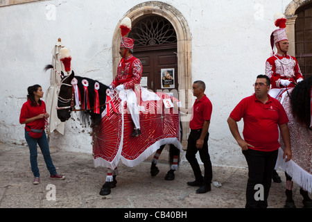 Saint Orontius ride (Cavalcata di Sant'Oronzo), Ostuni, Italia Foto Stock