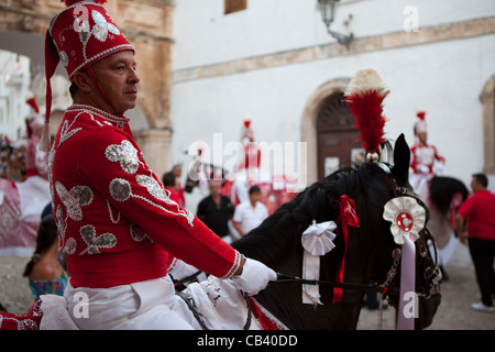 Saint Orontius ride (Cavalcata di Sant'Oronzo), Ostuni, Italia Foto Stock