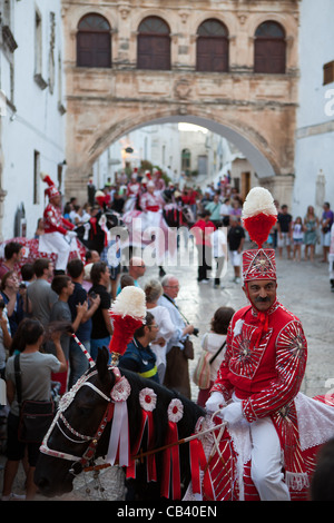 Saint Orontius ride (Cavalcata di Sant'Oronzo), Ostuni, Italia Foto Stock