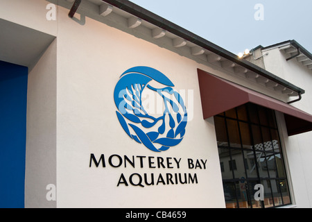 L'ingresso al famoso Monterey Bay Aquarium. Foto Stock