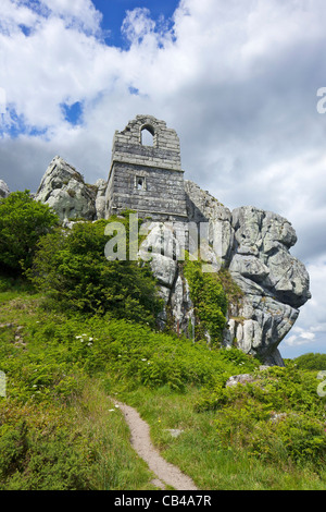 Rovinato cappella di St Michael, 1409, Roche sperone di roccia, Cornwall, Sud Ovest Inghilterra, UK, Regno Unito, GB Gran Bretagna, Foto Stock