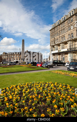 Harrogate Town Center in primavera, North Yorkshire Foto Stock