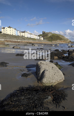 Criccieth beach il Galles del Nord Foto Stock